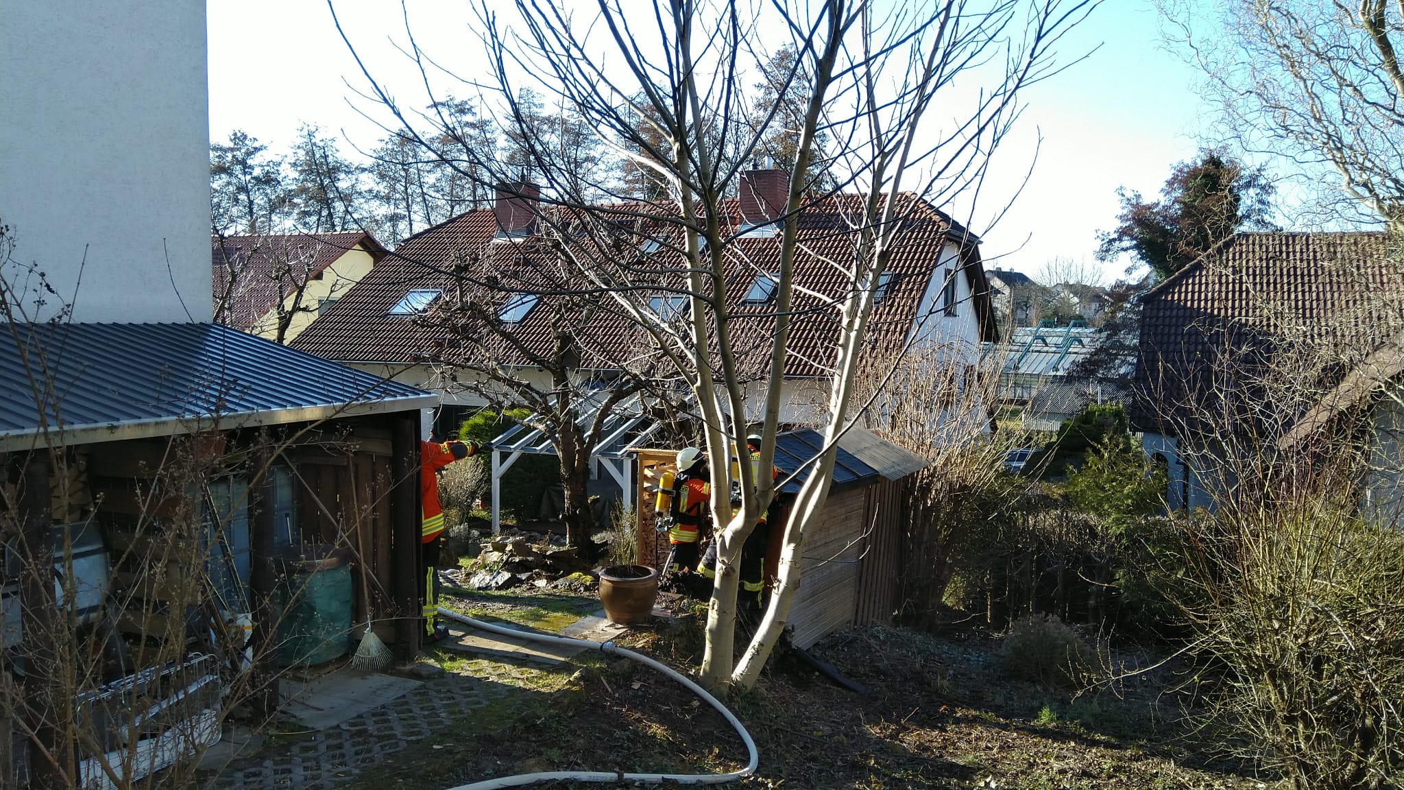 Brandeinsatz Schützenhaus und Nelkenweg